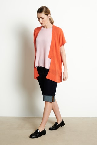 Gilet oversize en cachemire Ria 4 - Orange