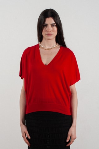 Pull oversize en laine et cachemire Kelly 6 - Rouge