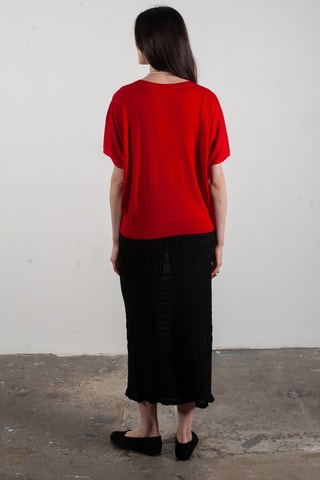 Pull oversize en laine et cachemire Kelly 6 - Rouge