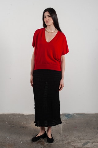 Pull oversize en laine et cachemire Kelly 6 - Rouge
