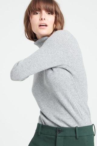 Pull ajusté en cachemire Mia 5 - Gris