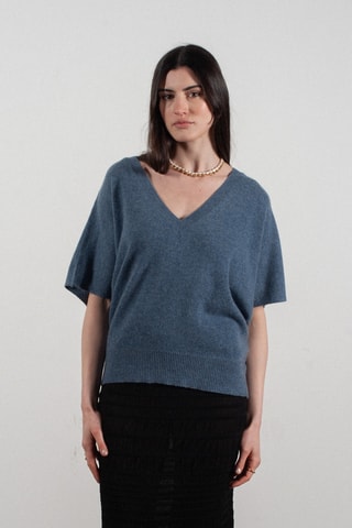 Pull oversize en cachemire Ria 25 - Bleu