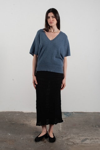 Pull oversize en cachemire Ria 25 - Bleu