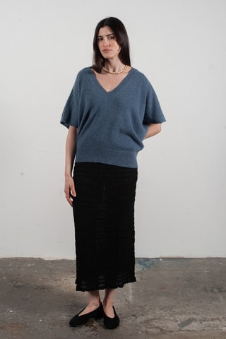 Pull oversize en cachemire Ria 25 - Bleu
