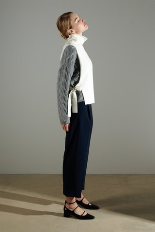 Cardigan ample en cachemire sans manches Nami 15 - Blanc