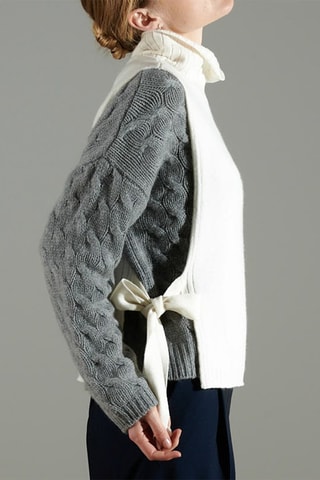 Cardigan ample en cachemire sans manches Nami 15 - Blanc