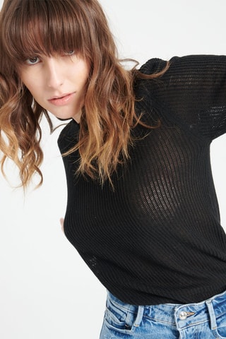 Pull ajusté en cachemire Lilly 23 - Noir