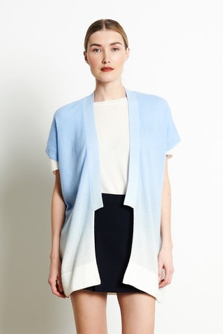 Kimono oversize en cachemire Ava 11 - Blanc