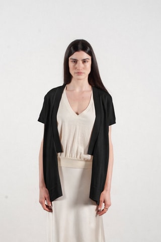 Gilet oversize en laine et cachemire Kelly 5 - Noir