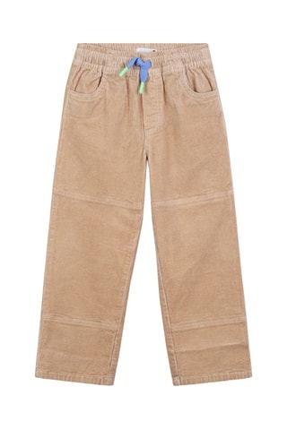 Rechte Velours Broek - Beige