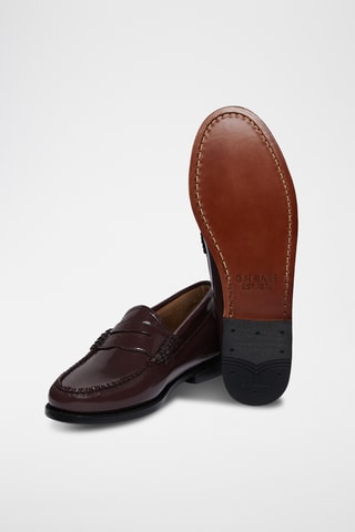 Leren Mocassins Penny - Bordeauxrood