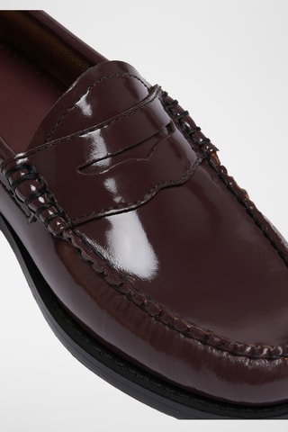 Leren Mocassins Penny - Bordeauxrood