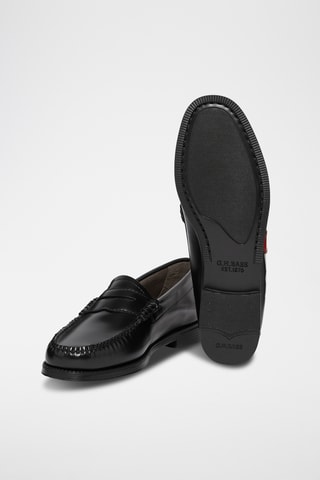 Leren Mocassins Penny - Zwart