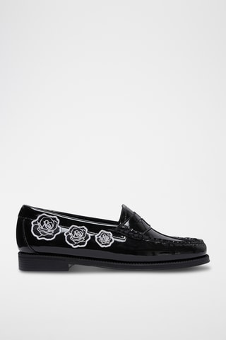 Leren Mocassins Penny - Zwart