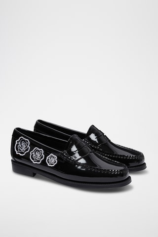 Leren Mocassins Penny - Zwart