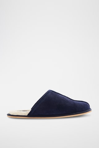 Nubuck Pantoffels Granby - Marineblauw