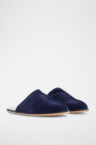 Nubuck Pantoffels Granby - Marineblauw