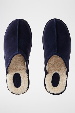 Nubuck Pantoffels Granby - Marineblauw