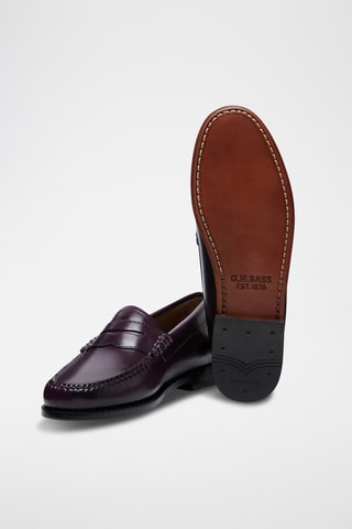 Leren Mocassins Penny - Lichtgrijs