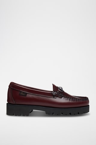 Leren Platform Mocassins Lianna - Bordeauxrood