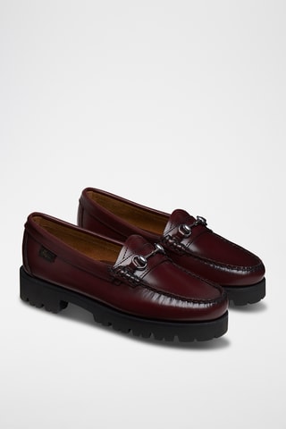 Leren Platform Mocassins Lianna - Bordeauxrood
