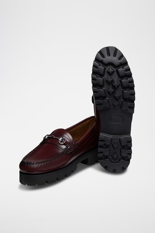 Leren Platform Mocassins Lianna - Bordeauxrood