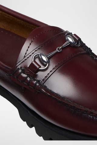 Leren Platform Mocassins Lianna - Bordeauxrood
