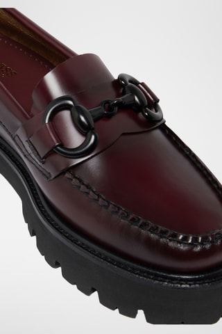 Leren Platform Mocassins Lianna - Bordeauxrood