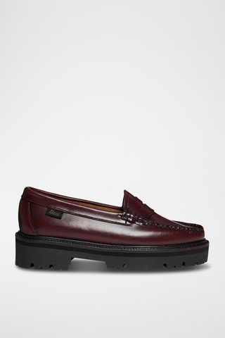 Leren Platform Mocassins Penny - Bordeauxrood