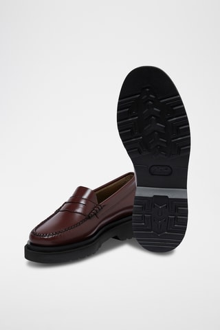 Leren Mocassins Penny - Bordeauxrood