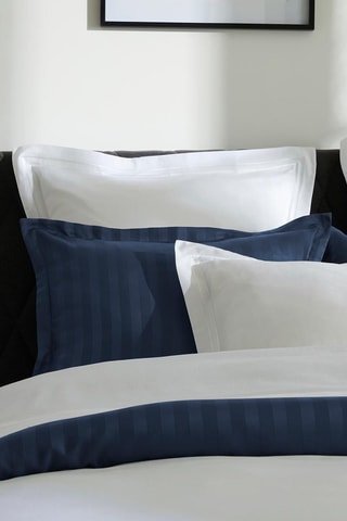 2 taies d'oreiller en satin de coton 80 fils/cm² Paris - Blanc