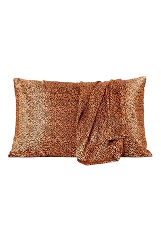Taie d'oreiller en soie - Marron - 50 x 70 cm