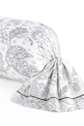 Taie de traversin en satin de coton Fleur de prestige - Beige - 43 x 210 cm