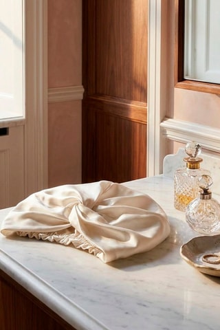 Bonnet en soie - Beige