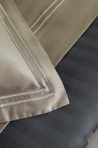 2 taies d'oreiller en satin de coton 80 fils/cm² Paris - Taupe