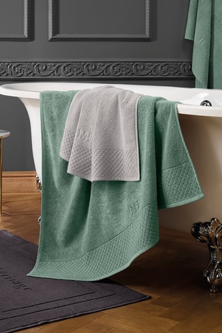 Drap de bain Eden - Vert bouteille - 100 x 150 cm