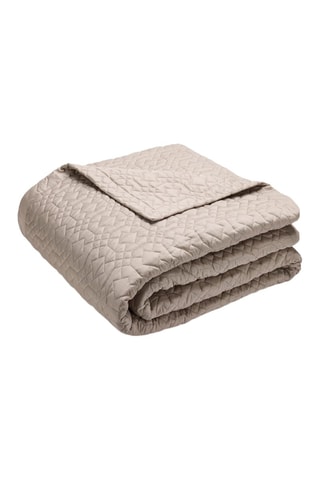 Couvre-lit en satin de coton Alexandre - Beige