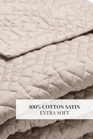 Couvre-lit en satin de coton Alexandre - Beige