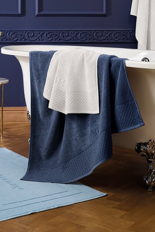 Tapis de bain - Bleu foncé - 60 x 100 cm