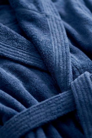 Peignoir à capuche S-M - Bleu marine
