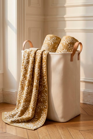 2 serviettes de toilette Souverain - Moutarde - 50 x 90 cm