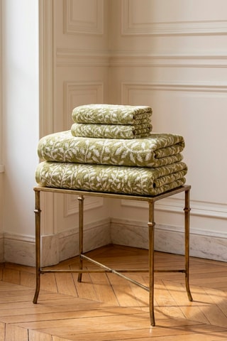 2 serviettes de toilette Souverain - Vert olive - 50 x 90 cm