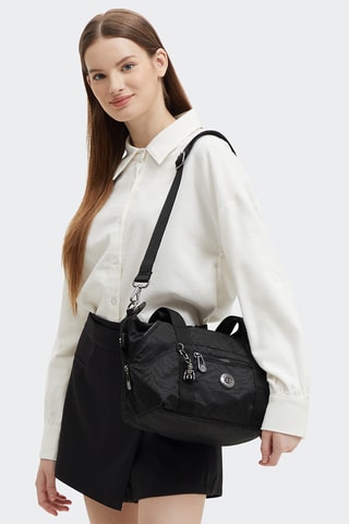 Handtas Jacquard -  Zwart