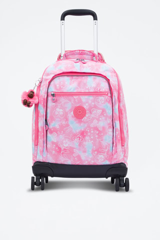 Rugtas met Wieltjes New Zea - fuchsia en ecru