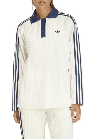 Polo oversize - Blanco y azul marino