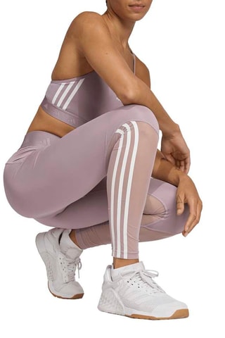 Trainingslegging Hoge Taille Workout Essentials Plus - Paars