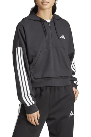 Sudadera loose fit con capucha - Negro
