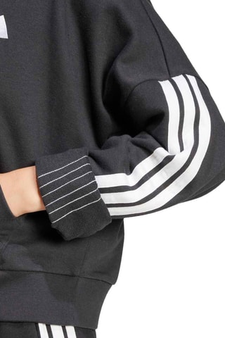 Sudadera loose fit con capucha - Negro