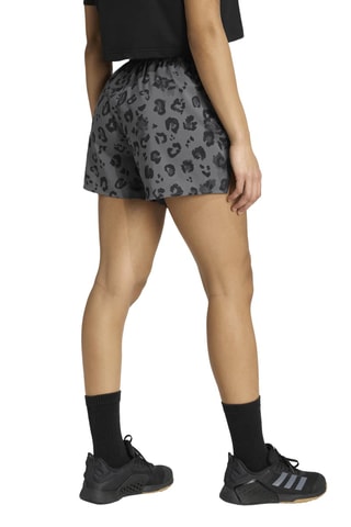 Short regular fit de entrenamiento de tiro alto AOP - Negro