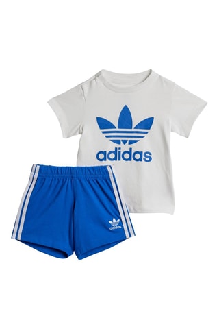 Camiseta y short - Azul cobalto y blanco